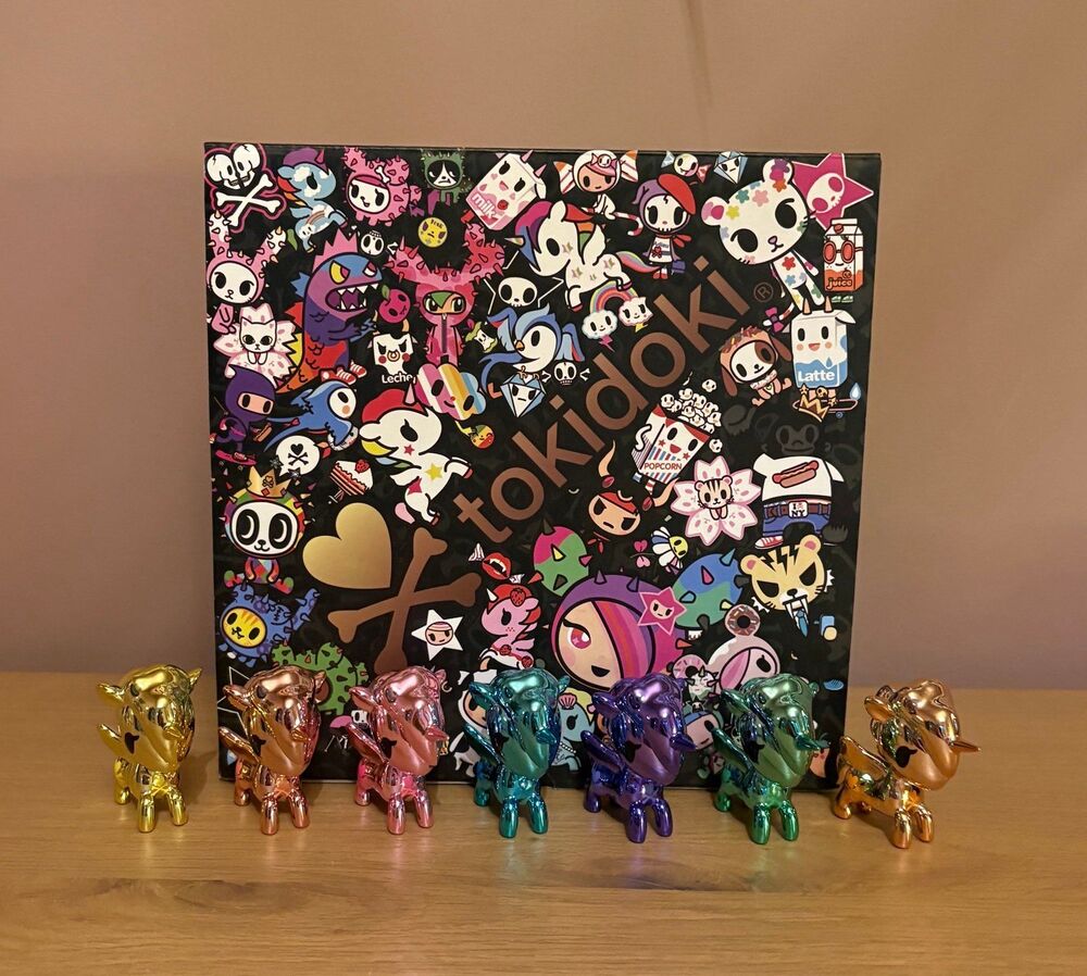 2 tokidoki Liquid Chrome & Shimmer Glitter Lite Unicorno *Full Set incl Chaser*